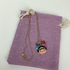 Hand Made Jewelry - Gold filled Necklace Miyuki beads Frida Khalo Hand Made Jewelry - Gold filled Necklace Miyuki beads Frida Khalo